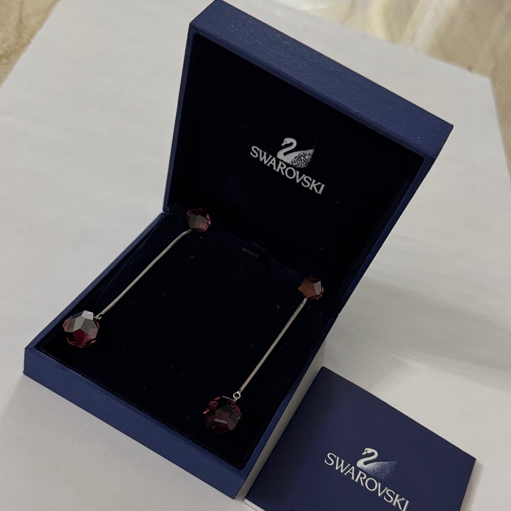 New Authentic Swarovski Meteorite Dangle Drop Earrings. - Picture 3 of 6